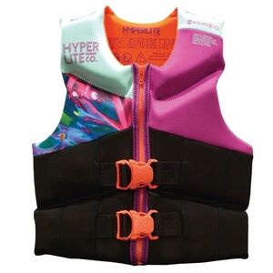 Hyperlite Youth Life Jacket Vest USCG Approved Zip Buckle Wake Surf 55-88 Pounds